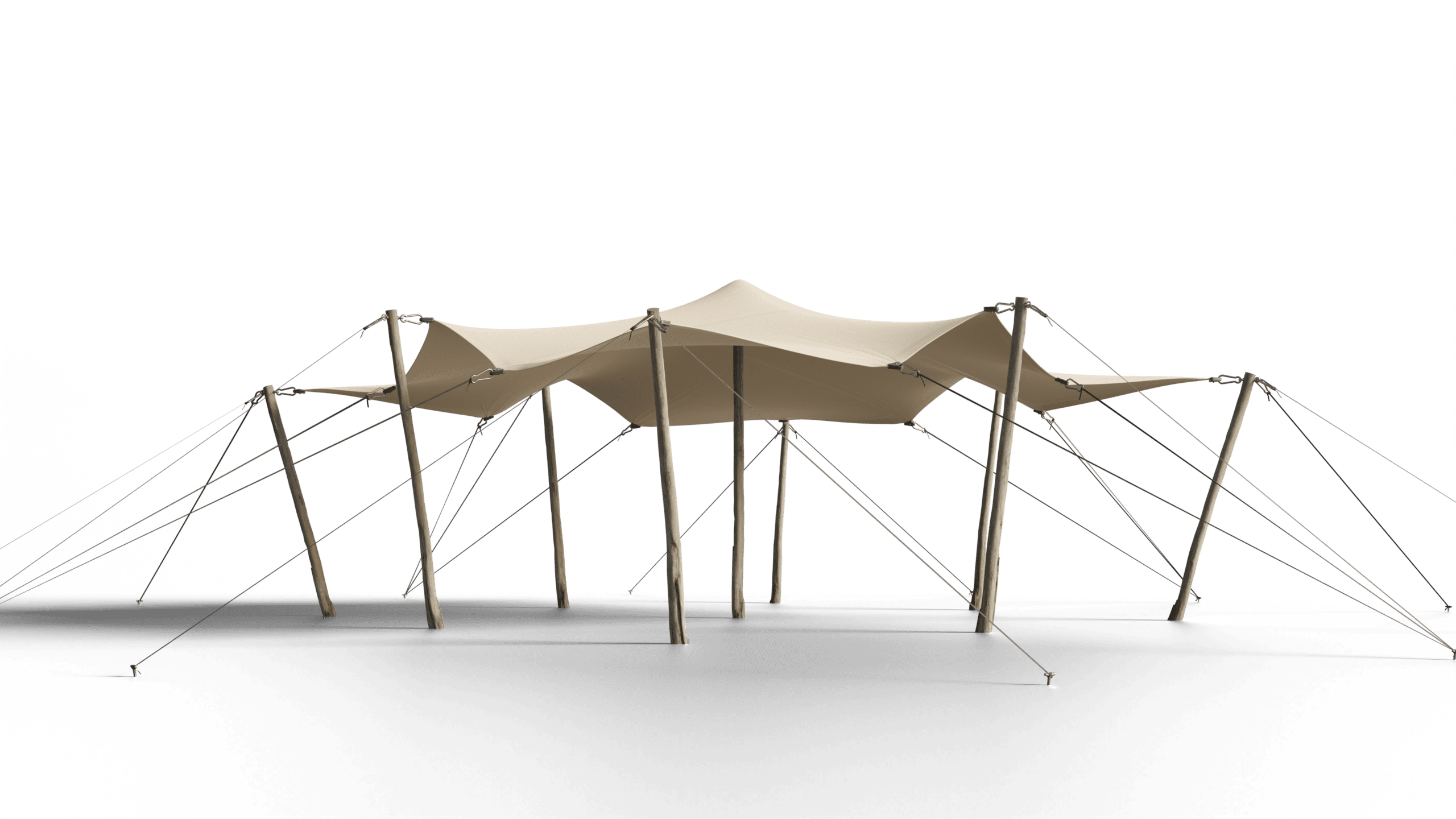 6.5m x 6.5m Bonga Stretch Tent Triflexx Doublecoated